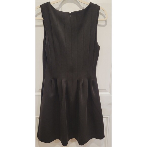 Vince Camuto Sleeveless Pleated Fit & Flare Knee Length Dress Black Sz 10 Party - Picture 3 of 4